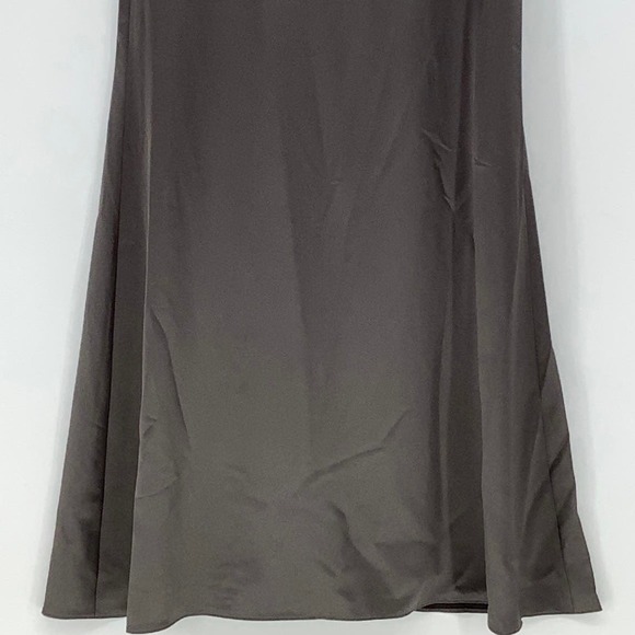 NEW! Dessy Collection Size 12 Charmeuse Trumpet Gown Caviar Gray $242 msrp J2-9 - Picture 8 of 10